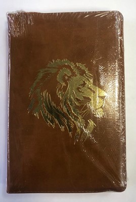Библия 055 zti (код K5 7119 ) "золотой лев " светло-коричневый, кожа