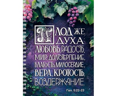 Тетрадь на пружине 14,8х20 "Плод ДУХА"
