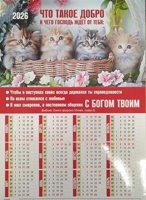Календарь настенный "Что такое добро" 27Х34