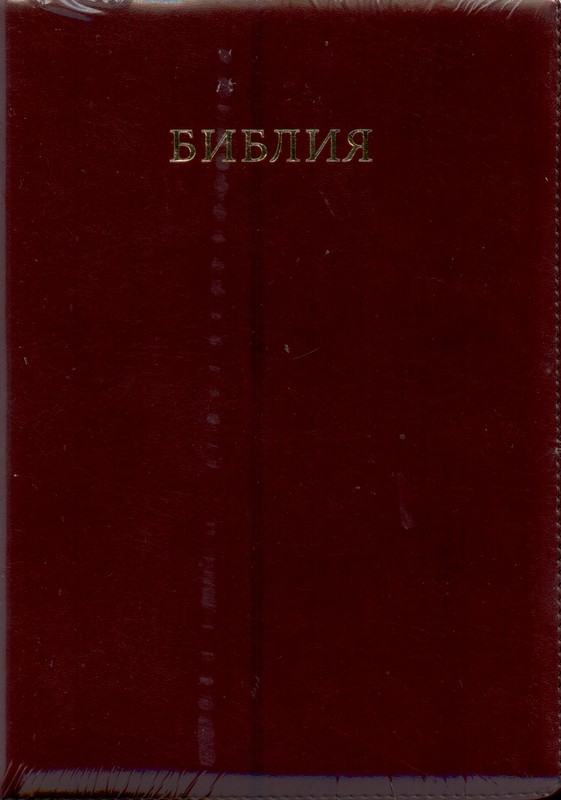 Библия (Коричневая, термовинил, молн., инд., зол.обр. V16-072-28z)