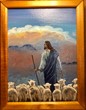 Картина "Пастырь с овечками" 15х20 торл